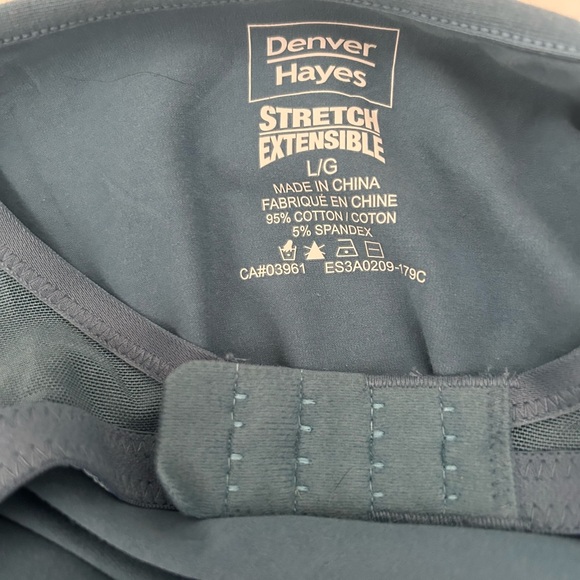 NEW Blue Tank Top w/Built in Bra LG - Picture 3 of 7